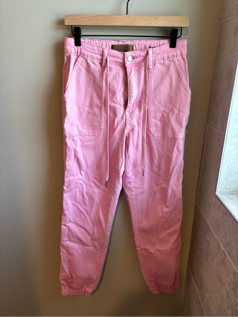 Judy Blue Pink Drawstring Jogger Pants